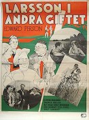 Larsson i andra giftet (1935) Poster Edvard Persson/Gideon Wahlberg/Dagmar Ebbesen/Stig J�rrel