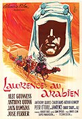 Lawrence av Arabien 1962 poster Alec Guinness Anthony Quinn Peter O´Toole Omar Sharif David Lean