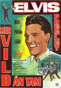 Mer vild än tam 1961 poster Elvis Presley Hope Lange Tuesday Weld Philip Dunne Affischkonstnär: Walter Bjorne