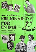 Miljonär för en dag 1951 poster Frank Sinatra Groucho Marx