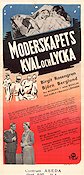 Moderskapets kval och lycka (1950) Poster 30x70cm Birgit Rosengren/Elof Ahrle