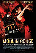 Moulin Rouge 2001 poster Nicole Kidman Ewan McGregor John Leguizamo Baz Luhrmann Romantik Musikaler