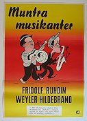 Muntra musikanter (1930) Poster Fridolf Rhudin/Weyler Hildebrand