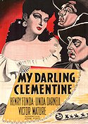 My Darling Clementine 1947 poster Henry Fonda Linda Darnell Victor Mature John Ford