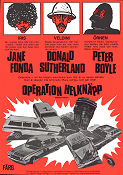 Operation Helknäpp 1973 poster Jane Fonda Donald Sutherland Peter Boyle Howard Hesseman Alan Myerson Bilar och racing