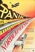 Panik på nordexpressen 1936 poster Judy Gunn Hugh Williams Bernard Vorhaus Tåg