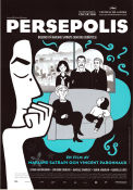 Persepolis 2007 poster Vincent Paronnaud Text: Marjane Satrapi Animerat Från serier