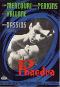 Phaedra 1962 poster Melina Mercouri Anthony Perkins Raf Vallone Jules Dassin Hitta mer: Greece