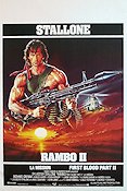 Rambo First Blood 2 (1985) Poster 35x50cm Belgium Sylvester Stallone/Rambo