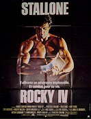 Rocky 4 1985 poster Talia Shire Burt Young Brigitte Nielsen Dolph Lundgren Sylvester Stallone Boxning