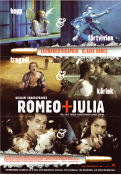 Romeo och Julia 1996 poster Leonardo DiCaprio Claire Danes John Leguizamo Baz Luhrmann Text: William Shakespeare Romantik