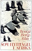 Som flyttfågel i Afrika 1922 poster Bengt Berg Dokumentärer Fåglar