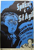 Spöket i St Agil 1938 poster Erich von Stroheim Glasögon