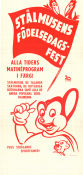 Stålmusens födelsedagsfest 1952 poster Mighty Mouse Stålmusen Animerat