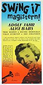Swing it magistern (1940) Poster 30x70cm Alice Babs/Adolf Jahr/Thor Mod�en/Schamyl Bauman