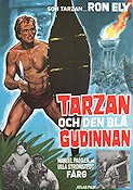 Tarzan och den blå gudinnan 1967 poster Ron Ely Ulla Strömstedt William Witney Hitta mer: Tarzan Äventyr matinée