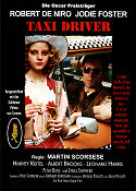 Taxi Driver 1976 poster Robert De Niro Jodie Foster Cybill Shepherd Harvey Keitel Martin Scorsese Kultfilmer Glasögon
