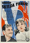 Under skilda fanor 1936 poster Ronald Colman Claudette Colbert