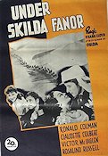 Under skilda fanor (1936) Poster 70x100cm Ronald Colman/Claudette Colbert