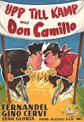 Upp till kamp med Don Camillo 1956 poster Fernandel Gino Cervi Politik Cyklar