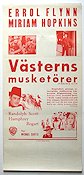 V�sterns musket�rer (1940) Poster 30x70cm Errol Flynn/Miriam Hopkins/Michael Curtiz