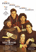 With Honors 1994 poster Joe Pesci Brendan Fraser Moira Kelly Alek Keshishian Skola