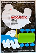 Woodstock 1970 poster Joan Baez Jimi Hendrix Michael Wadleigh Rock och pop Fåglar
