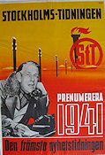 Stockholmstidningen 1940 affisch Stockholmstidningen 1940 affisch
