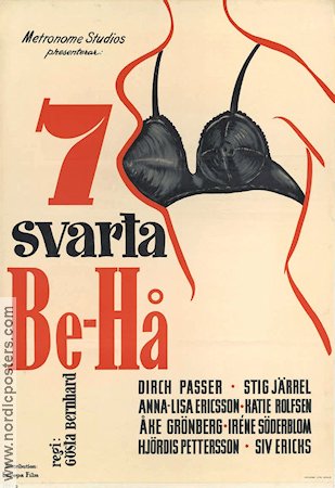 7 svarta be-h� (1954) Poster 70x100cm Dirch Passer/Annalisa Ericson