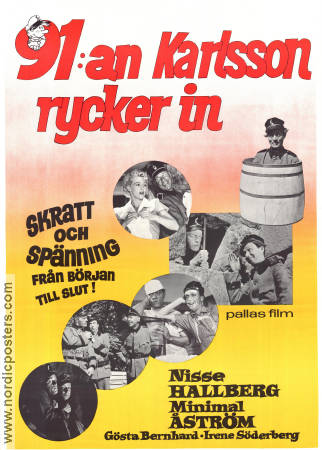 91:an Karlsson rycker in (1955) Poster 70x100cm Minimal �str�m/Nisse Hallberg