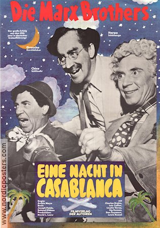 A Night in Casablanca (1946) Poster 64x85cm Germany Marx Brothers/Br�derna Marx