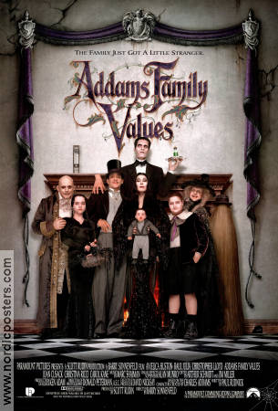 Addams Family Values (1993) Poster 68x102cm USA Anjelica Huston/Raul Julia