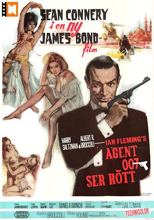 Agent 007 ser r�tt (1963) Poster 70x100cm Sean Connery/Daniela Bianchi/Terence Young