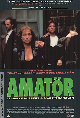 Amat�r (1994) Poster 70x100cm Hal Hartley/Isabelle Huppert