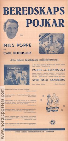 Beredskapspojkar (1941) Poster 30x70cm Nils Poppe/Carl Reinholdz/Sven-Olof Sandberg