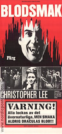 Blodsmak (1970) Poster 30x70cm Christopher Lee/Dracula