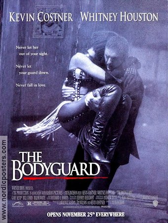 The Bodyguard (1992) Poster 68x102cm USA Kevin Costner/Whitney Houston