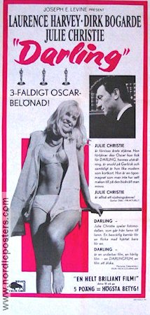Darling (1967) Poster 30x70cm Julie Christie