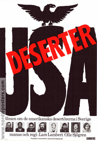 Deserter USA (1969) Poster 70x100cm Lars Lambert/Olle Sj�gren