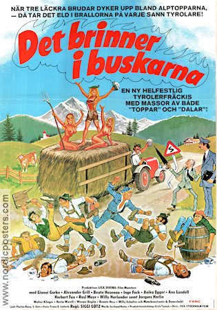 Det brinner i buskarna (1977) Poster 70x100cm Siggi G�tz