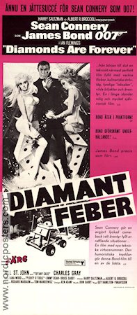 Diamantfeber (1972) Poster 30x70cm Sean Connery/Jill St John