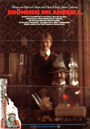 Dr�mmen om Amerika (1976) Poster 70x100cm Hans Klinga/Janne Carlsson
