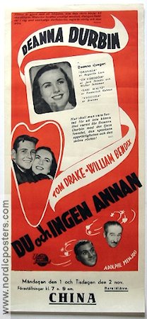 Du och ingen annan (1948) Poster 30x70cm Deanna Durbin