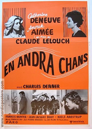 En andra chans (1980) Poster 70x100cm Claude Lelouch/Catherine Deneuve