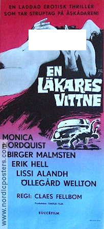 En l�kares vittne (1969) Poster 30x70cm Monica Nordquist/Birger Malmsten