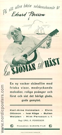 En sj�man till h�st (1940) Poster 30x70cm Edvard Persson