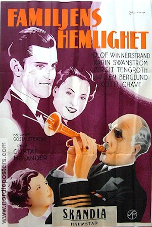 Familjens hemlighet (1936) Poster 70x100cm B Olof Winnerstrand/Karin Swanstr�m