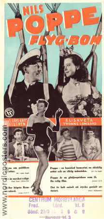 Flyg-Bom (1952) Poster 30x70cm Nils Poppe/Elisaveta/Yvonne Lombard/Elisaveta