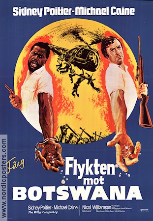 Flykten mot Botswana (1975) Poster 70x100cm Sidney Poitier/Michael Caine