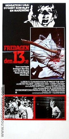 Fredagen den 13e (1980) Poster 30x70cm Betsy Palmer/Adrienne King